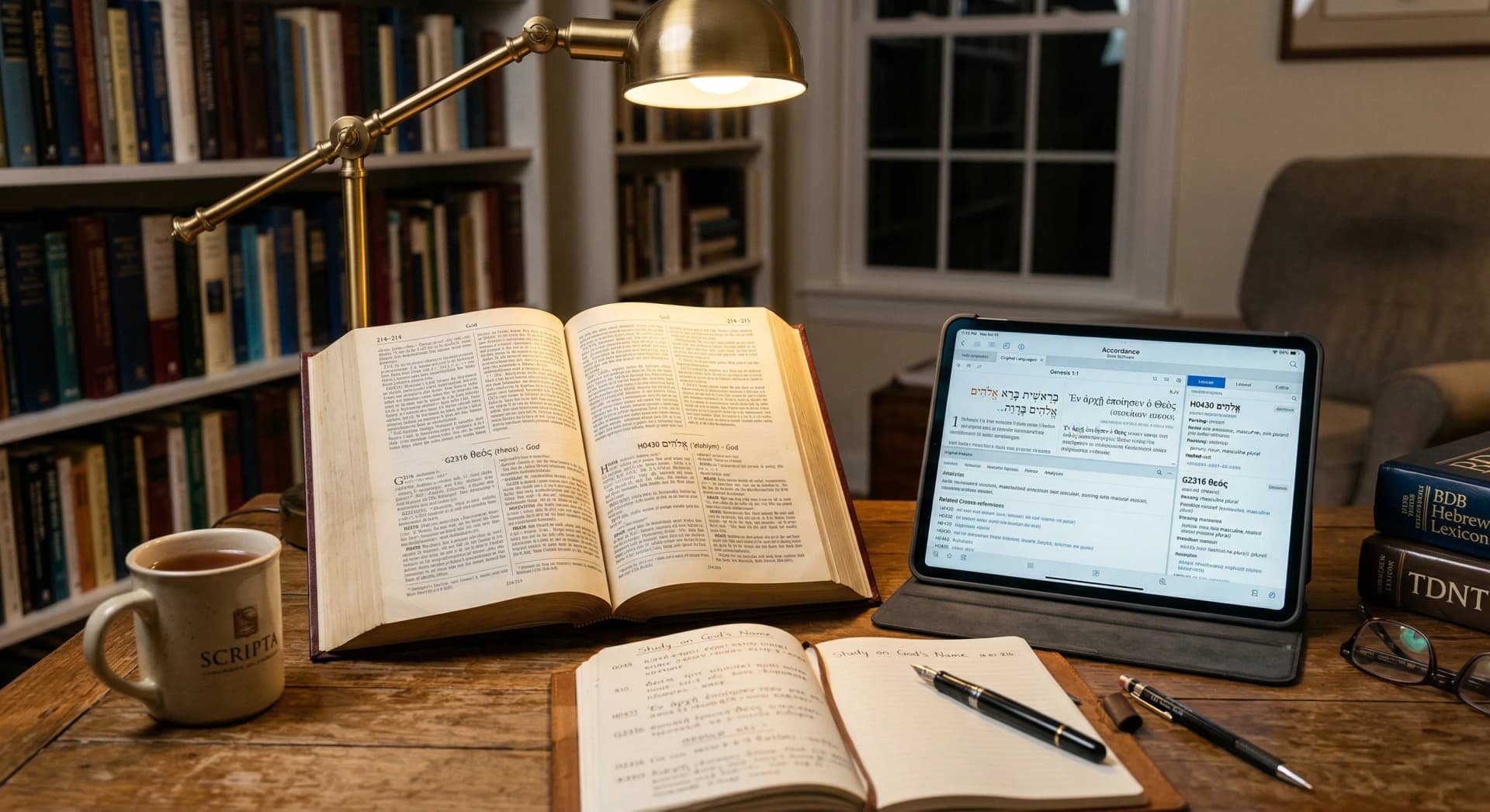 Strong's concordance beside modern word study tools