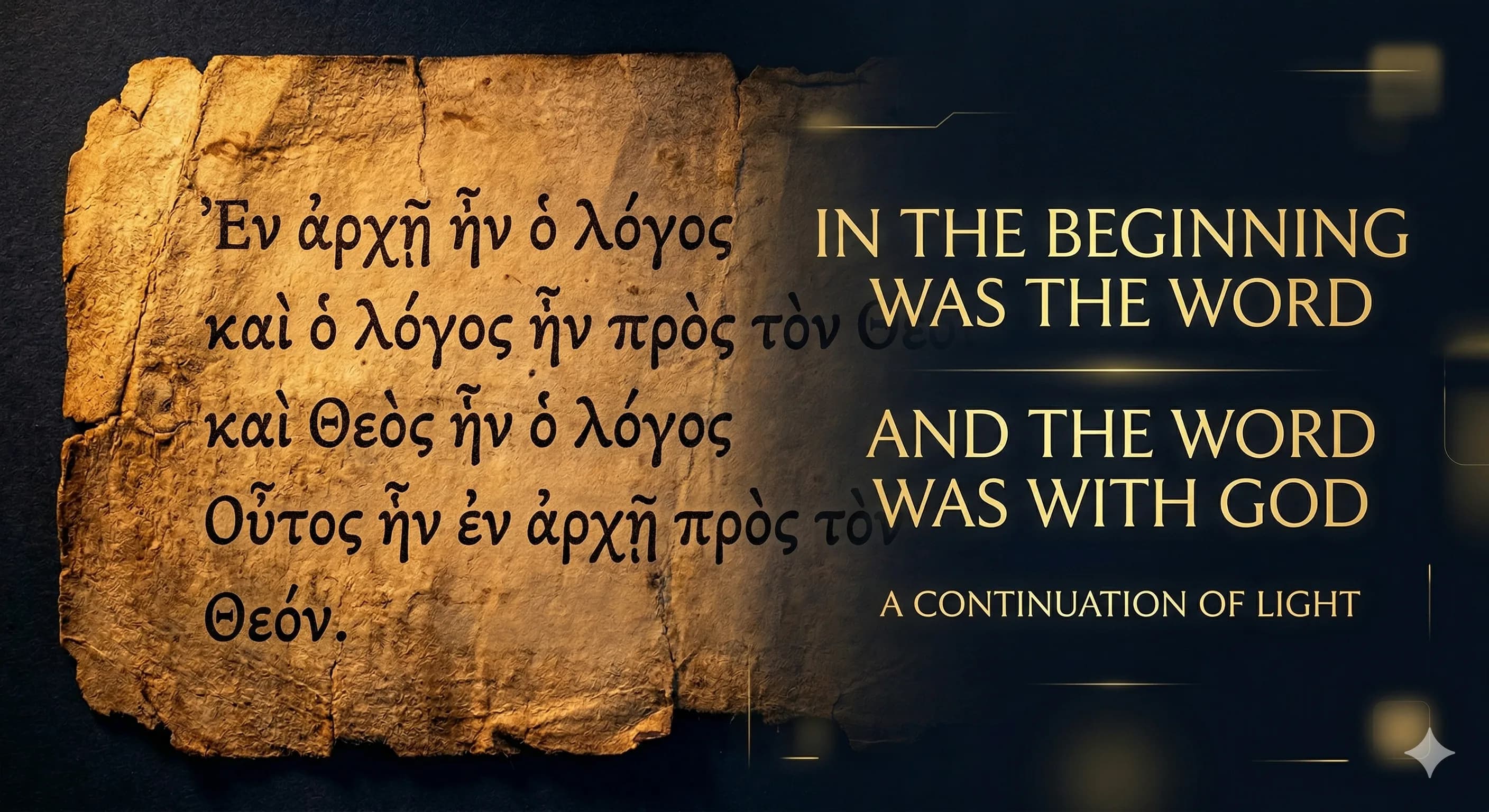 Greek New Testament manuscript with John 1:1
