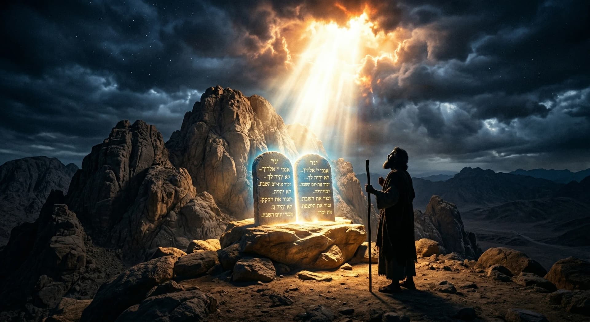 Ten Commandments with Christian Context